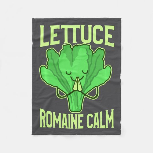 Couverture Polaire Funny Lettuce Romaine Calm Meditation Yoga Zen (Devant)