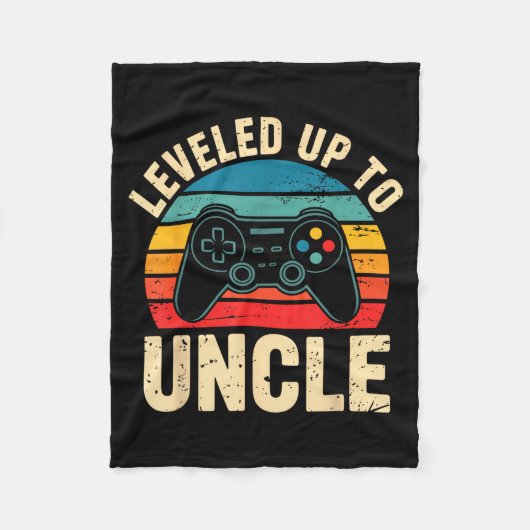 Couverture Polaire Funny Leveled Up To Uncle Video Gamers Gaming Cute (Devant)