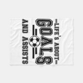 Couverture Polaire Funny Life's About Goals And Ists Soccer  (Devant (Horizontal))