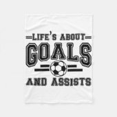 Couverture Polaire Funny Life's About Goals And Ists Soccer  (Devant)