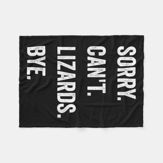 Couverture Polaire Funny Lizard Désolé Can't Lizards Bye Reptile Pet  (Devant (Horizontal))