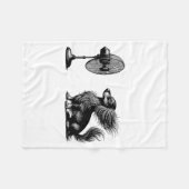 Couverture Polaire Funny Long Haired Dachshund Dog With Fan Doxie Wie (Devant (Horizontal))