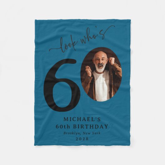 Couverture Polaire Funny Look Whos 60 Stylish 60th Birthday (Devant)