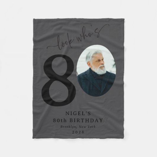 Couverture Polaire Funny Look Whos 80 Stylish 80th Birthday  (Devant)
