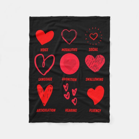 Couverture Polaire Funny Lsp Speech Language Pathologist Valentines  (Devant)