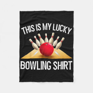Couverture Polaire Funny Lucky Bowling Team Vintage Retro Cadeau T-Sh