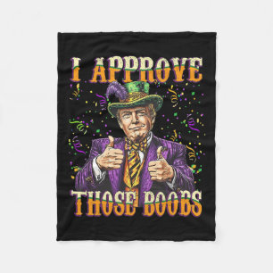 Couverture Polaire Funny Mardi Gras Usa J'Approuve Ces seins