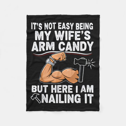 Couverture Polaire Funny Married Dad Husband Arm Candy Quote Humor  (Devant)