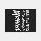 Couverture Polaire Funny Married Saying No Advice Needed Husband Wife (Devant (Horizontal))