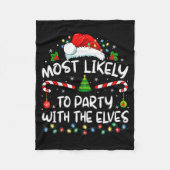 Couverture Polaire Funny Matching Christmas Most Likely To Party With (Devant)