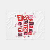 Couverture Polaire Funny Matching Couple Nothing Sense We're Saying Q (Devant (Horizontal))