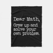 Couverture Polaire Funny Math Grow Up And Solve Your Own Problems  (Devant)