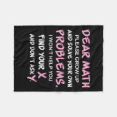 Couverture Polaire Funny Math Quote  (Devant (Horizontal))