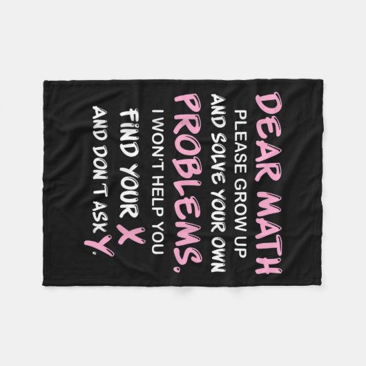 Couverture Polaire Funny Math Quote  (Devant (Horizontal))