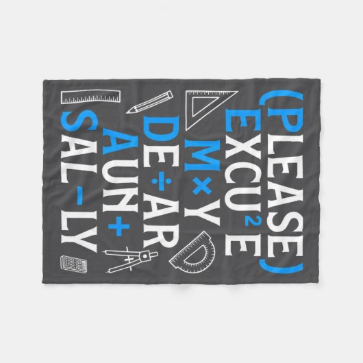 Couverture Polaire Funny Math Rules Pemdas Pun Teachers Math Day  (Devant (Horizontal))