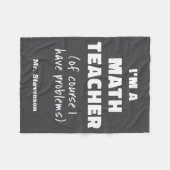 Couverture Polaire Funny Math Teacher Humor Pun Quote D  (Devant (Horizontal))