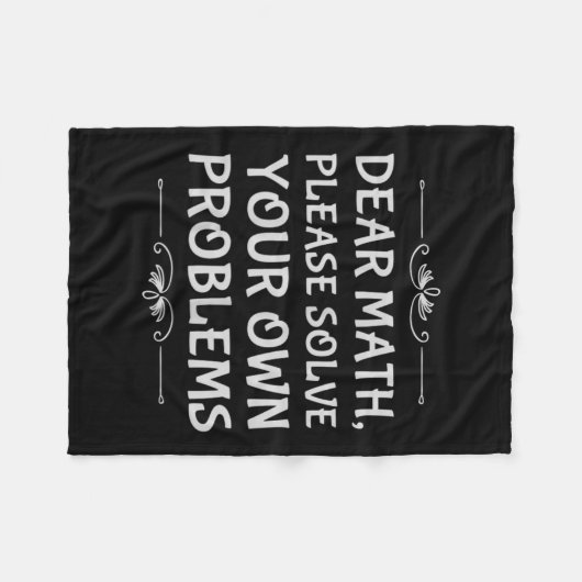Couverture Polaire Funny Math Tween Dear Math Please Solve Your Own P (Devant (Horizontal))