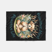 Couverture Polaire Funny Meditation Dog Insrational Sitive Quote  (Devant (Horizontal))