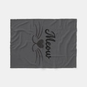 Couverture Polaire Funny Meow Kitty Cat Mustache And Whisker  (Devant (Horizontal))