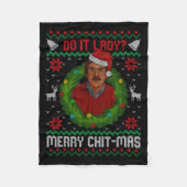 Couverture Polaire Funny Merry Chit-mas Ugly Christmas Sweater  (Devant)