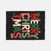 Couverture Polaire Funny Merry Christmas Yarn Crochet Knitting Quilte (Devant (Horizontal))