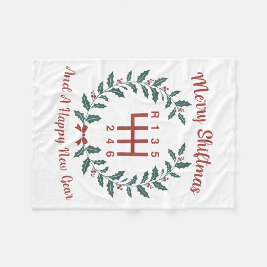 Couverture Polaire Funny Merry Shiftmas And A Happy New Quote Mechani (Devant (Horizontal))