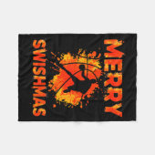 Couverture Polaire Funny Merry Swishmas Ugly Christmas Basketball Pla (Devant (Horizontal))
