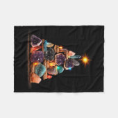 Couverture Polaire Funny Minerals Christmas Tree Graphic Crystals (Devant (Horizontal))