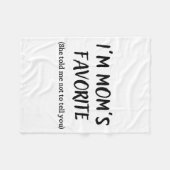Couverture Polaire Funny Mom’s Favorite Quote For Son Or Daughter  (Devant (Horizontal))