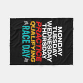 Couverture Polaire Funny Monday Tuesday Thursday Practice Qualifying  (Devant (Horizontal))