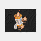 Couverture Polaire Funny Monkey Anti Depressant Zoo Boys Girls Kids P (Devant (Horizontal))