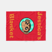COUVERTURE POLAIRE FUNNY MONKEY PERSONNALISÉ FLEECE BLANKET (Devant (Horizontal))