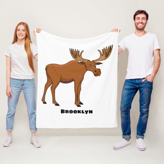Couverture Polaire Funny moose (En situation)
