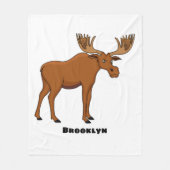 Couverture Polaire Funny moose (Devant)