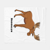 Couverture Polaire Funny moose (Devant (Horizontal))