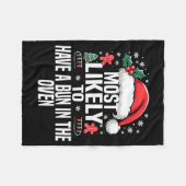 Couverture Polaire Funny Most Likely To Christmas Family Pajama Match (Devant (Horizontal))