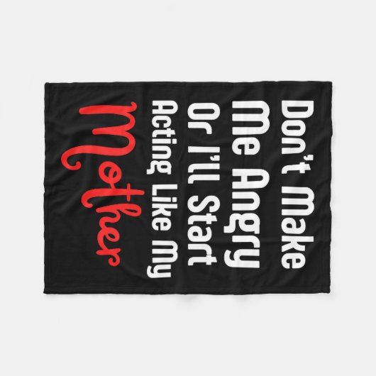 Couverture Polaire Funny Mother's Day (Devant (Horizontal))