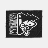 Couverture Polaire Funny Mountain Biking Warning - Caution Trees Do N (Devant (Horizontal))
