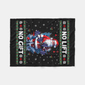 Couverture Polaire Funny Muscle Santa Lifting Ugly Christmas Sweater  (Devant (Horizontal))