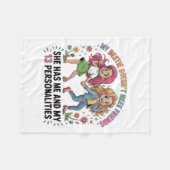 Couverture Polaire Funny My Ie Doesn't Need More Friends She Has Me  (Devant (Horizontal))