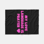 Couverture Polaire Funny My Love Language Is Prayer Jesus Christian (Devant (Horizontal))