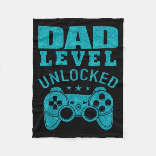 Couverture Polaire Funny New Dad Shirt Dad Level Unlocked Day Tee Shi (Devant)