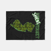 Couverture Polaire Funny New Jersey Weed Weed Culture  (Devant (Horizontal))