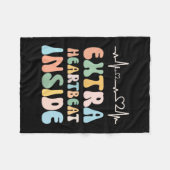 Couverture Polaire Funny New Mom Extra Heartbeat Inside Pregnancy Ann (Devant (Horizontal))