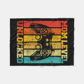 Couverture Polaire Funny New Mom Level Unlocked Gaming Pregnancy Anno (Devant (Horizontal))