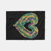 Couverture Polaire Funny New Orleans Beads Heart We Stand Nola Strong (Devant (Horizontal))