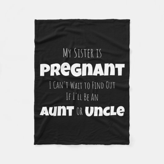 Couverture Polaire Funny New Uncle Aunt Baby Announcement Sister Gend (Devant)