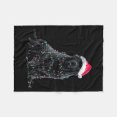 Couverture Polaire Funny Newfoundland Christmas Graphic Dog Lights Lo (Devant (Horizontal))