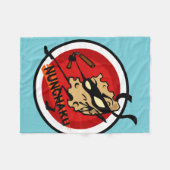 COUVERTURE POLAIRE FUNNY NINJA FROMAGE GRAPHIQUE FLEECE BLANKET (Devant (Horizontal))