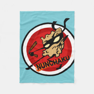 COUVERTURE POLAIRE FUNNY NINJA FROMAGE GRAPHIQUE FLEECE BLANKET